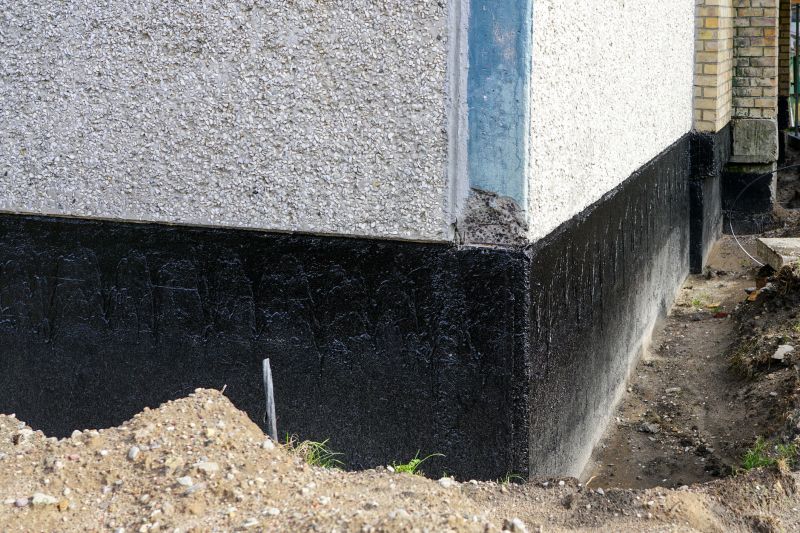 Exterior foundation waterproofing